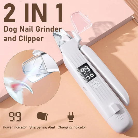 Alloet 2 In 1 Electric Dog Nail Grinder And Clipper