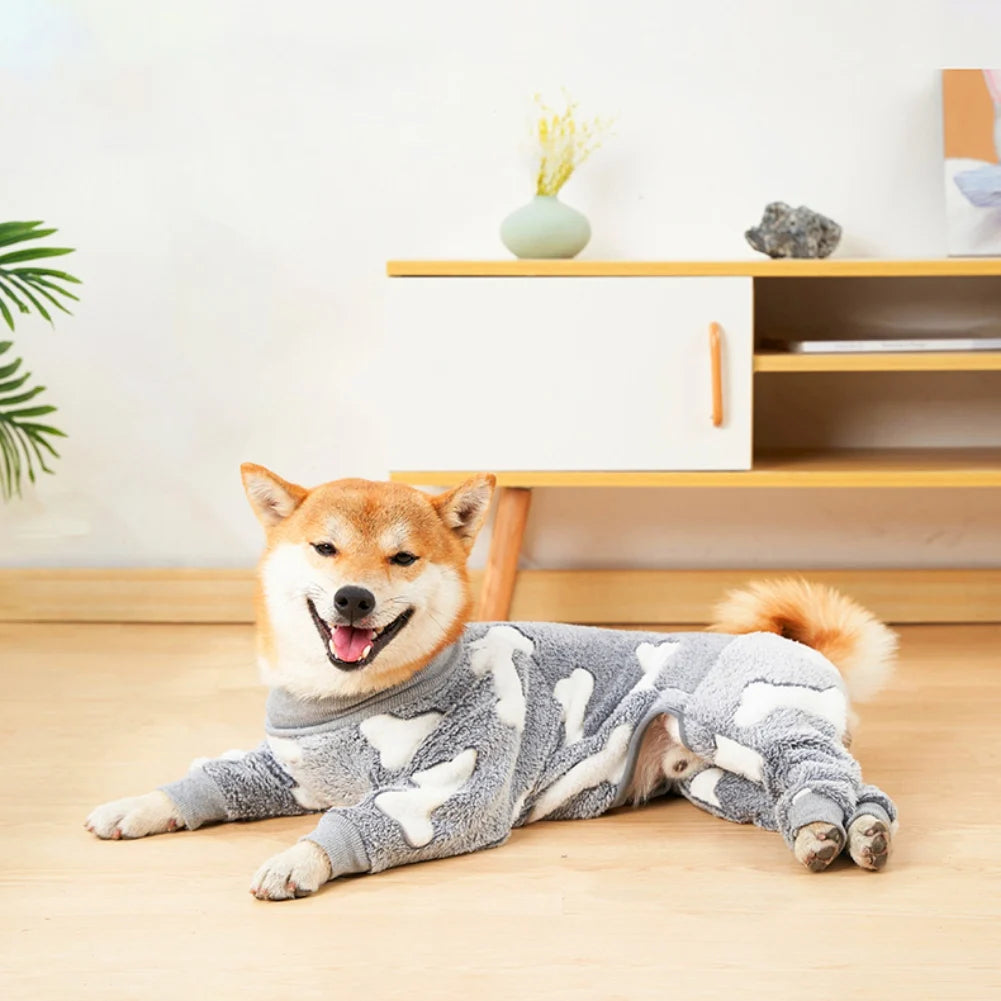 Guangdong Winter Fleece Dog Jumpsuit For Small Medium Large Dogs