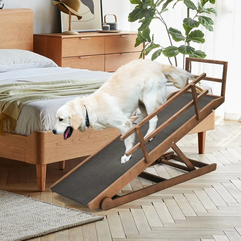 Dog Door Adjustable Folding Dog Ramp for Bed Car Couch Stairs