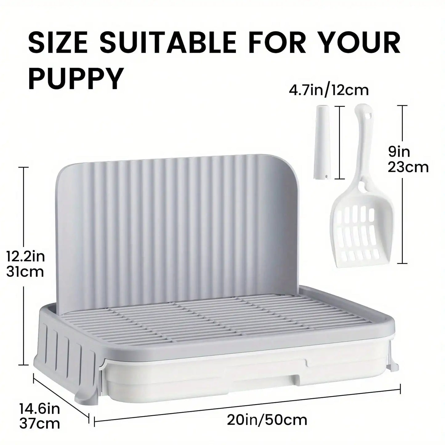 Dog Litter Indoor Dog Potty Tray With Protection Wall