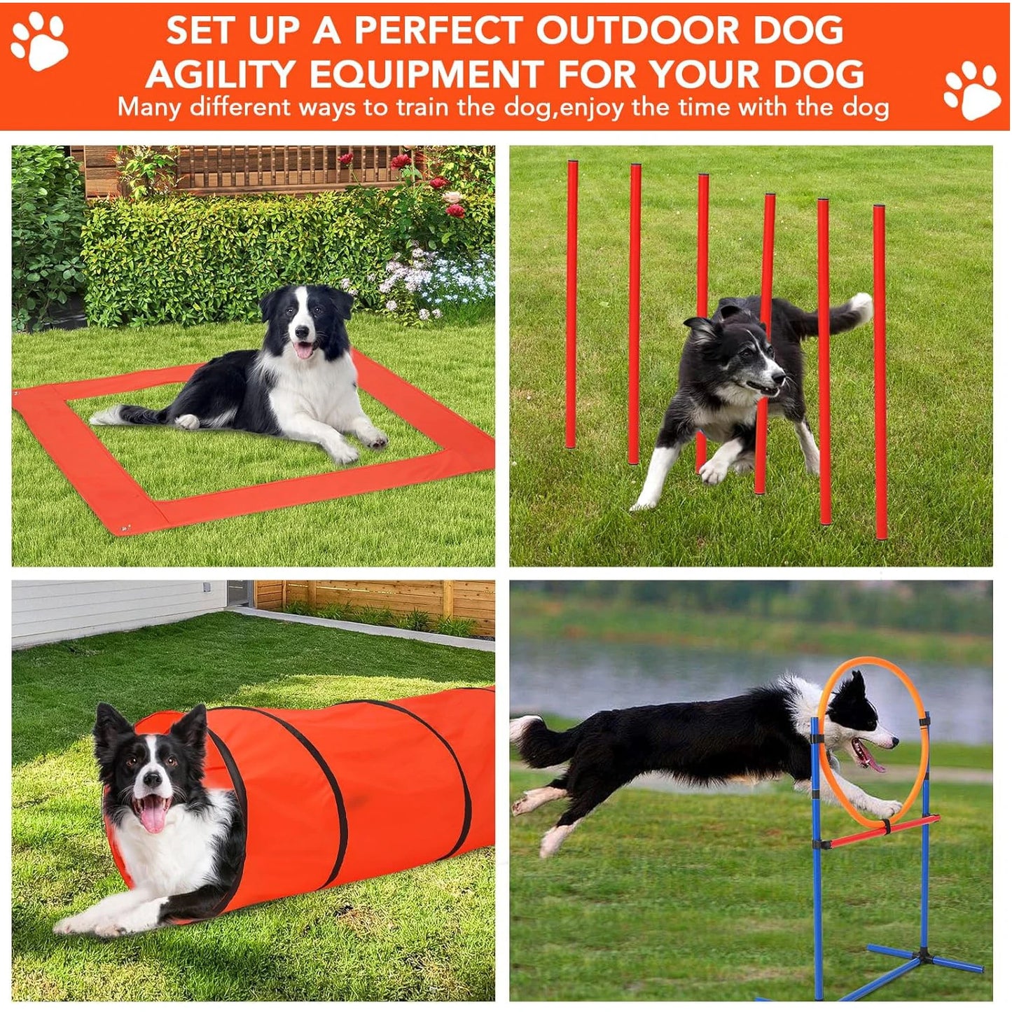 HiMIS Dog Agility Training Kit 87 Piece Obstacle Course Set