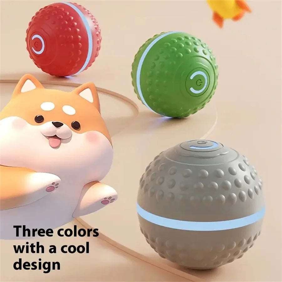 Feature Smart Dog Ball Toy Automatic Rolling Interactive Chew Toy