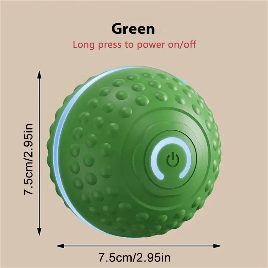 Feature Smart Dog Ball Toy Automatic Rolling Interactive Chew Toy