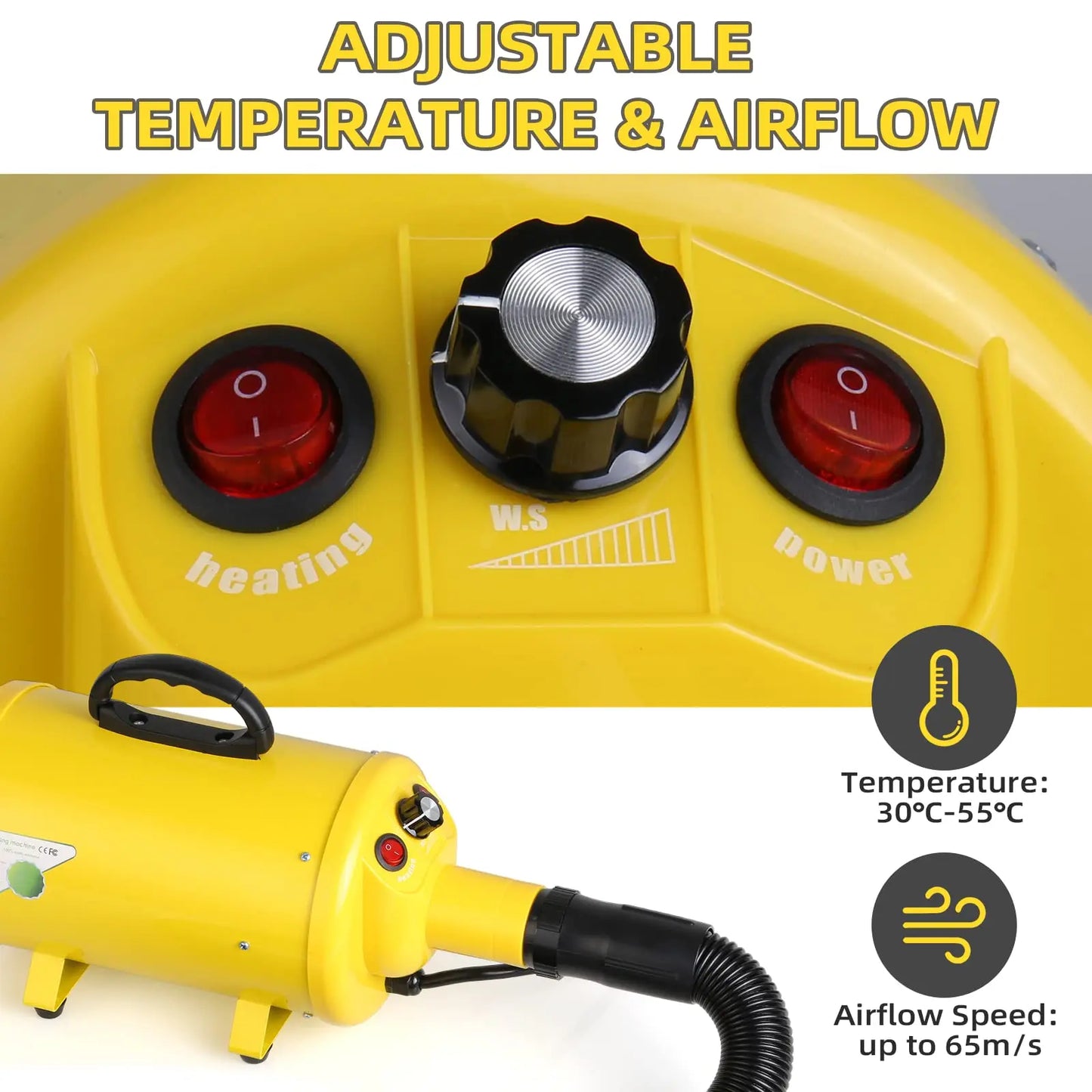 Dog Grooming Dryer 2800W Pet Hair Blower For Large Dogs