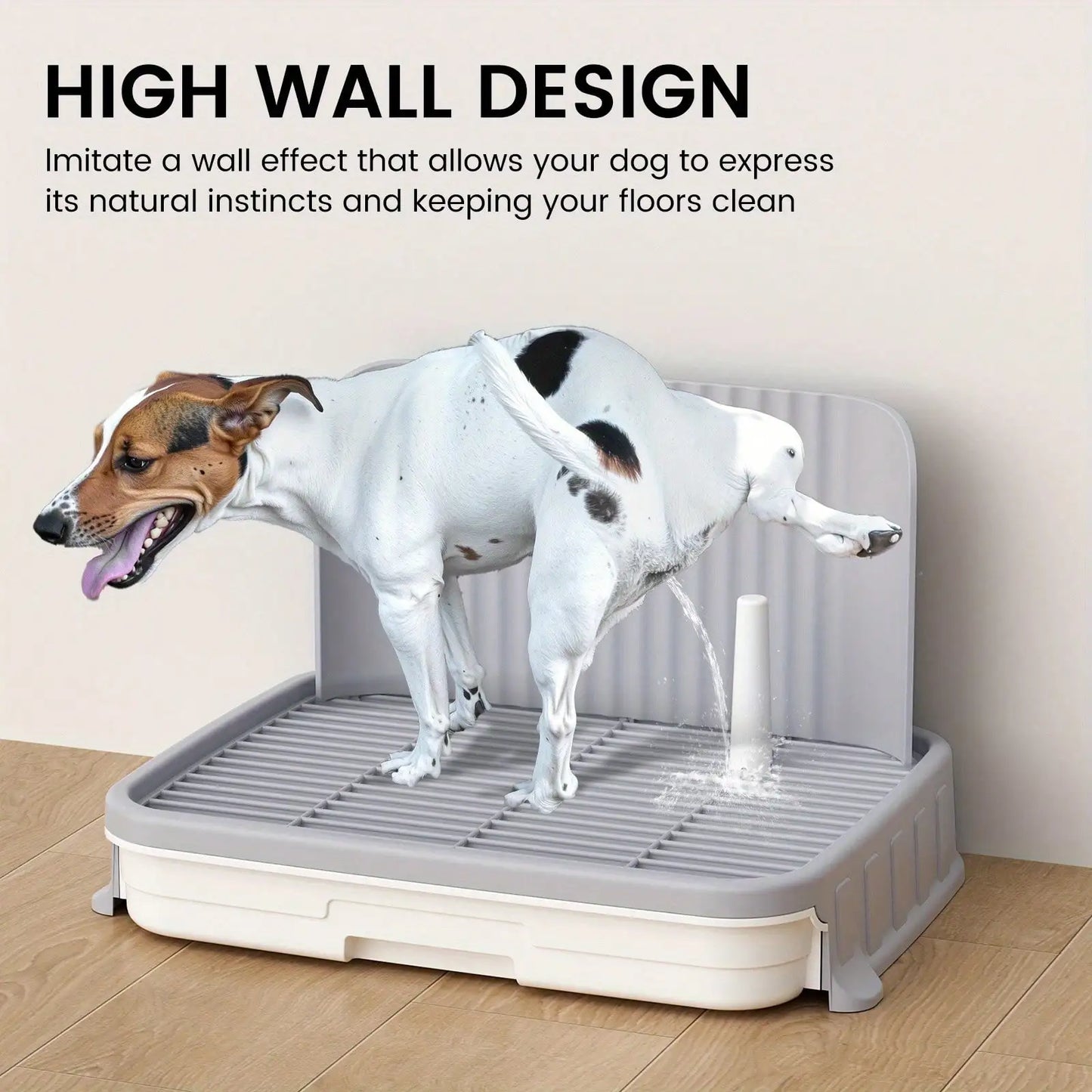 Dog Litter Indoor Dog Potty Tray With Protection Wall