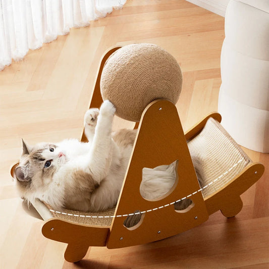 CN Guangdong Cat Hammock Toy With Wooden Scratching Ball